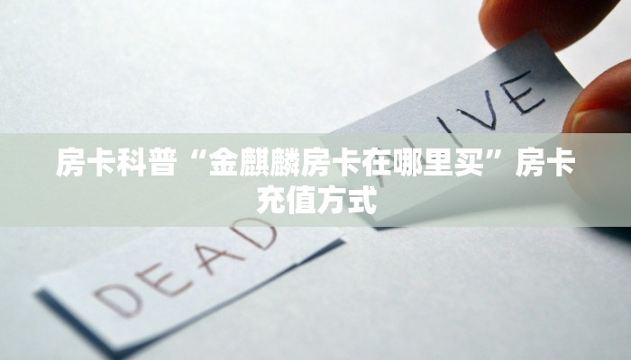 房卡科普“金麒麟房卡在哪里买”房卡充值方式