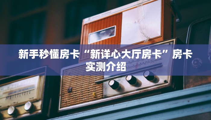 新手秒懂房卡“新详心大厅房卡”房卡实测介绍 新手秒懂房卡“新详心大厅房卡”房卡实测介绍
