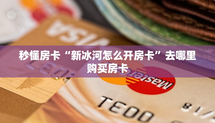 秒懂房卡“新冰河怎么开房卡”去哪里购买房卡 秒懂房卡“新冰河怎么开房卡”去哪里购买房卡