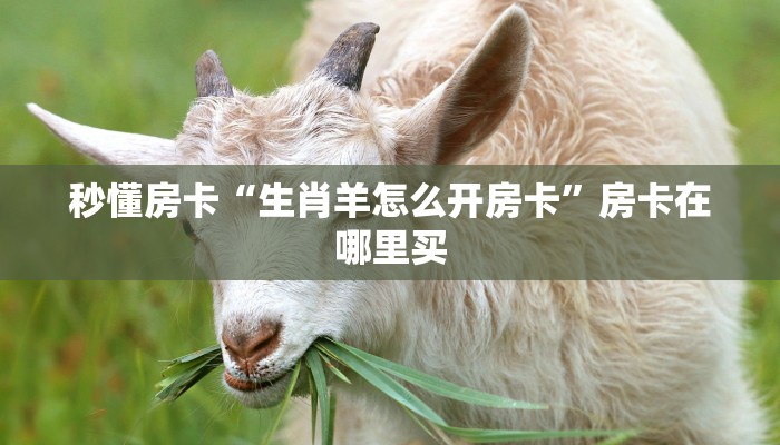 秒懂房卡“生肖羊怎么开房卡”房卡在哪里买
