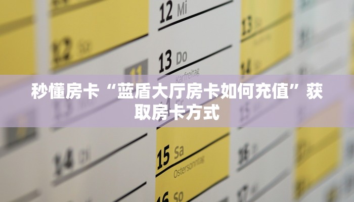 秒懂房卡“蓝盾大厅房卡如何充值”获取房卡方式 秒懂房卡“蓝盾大厅房卡如何充值”获取房卡方式
